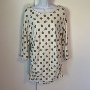 Lelis Polka Dot Tunic Black & Cream Size M